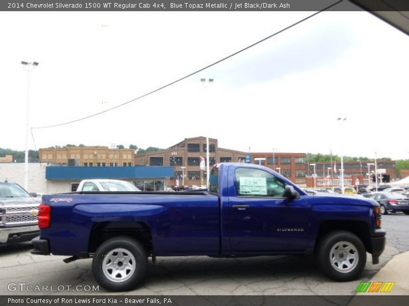 Blue Topaz Metallic / Jet Black/Dark Ash 2014 Chevrolet Silverado 1500 WT Regular Cab 4x4