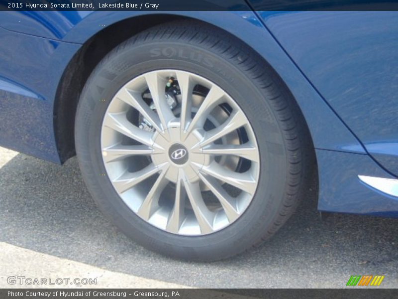Lakeside Blue / Gray 2015 Hyundai Sonata Limited