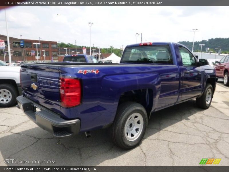 Blue Topaz Metallic / Jet Black/Dark Ash 2014 Chevrolet Silverado 1500 WT Regular Cab 4x4