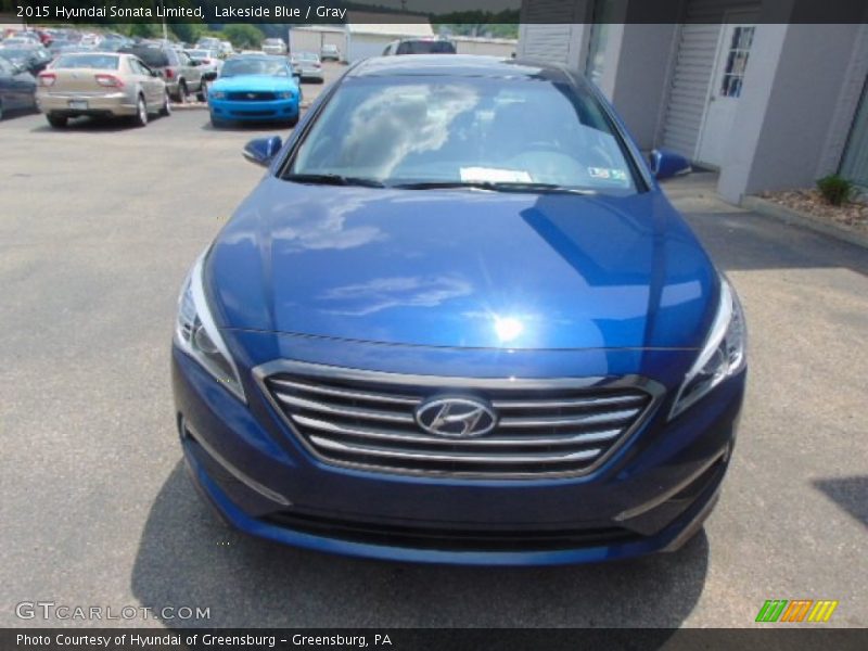 Lakeside Blue / Gray 2015 Hyundai Sonata Limited