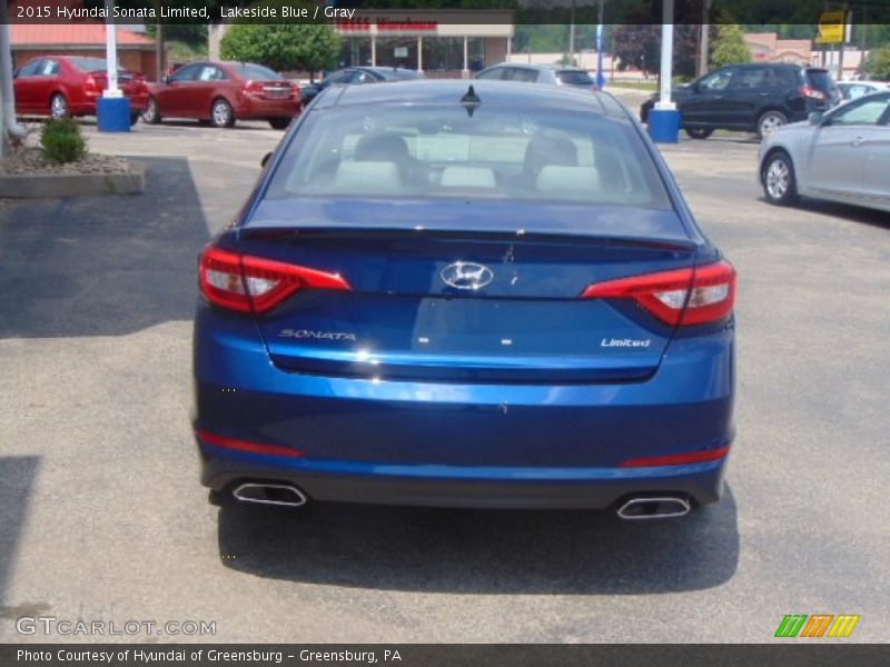 Lakeside Blue / Gray 2015 Hyundai Sonata Limited