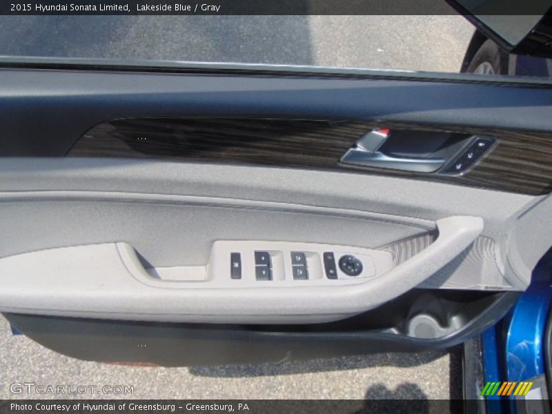 Lakeside Blue / Gray 2015 Hyundai Sonata Limited