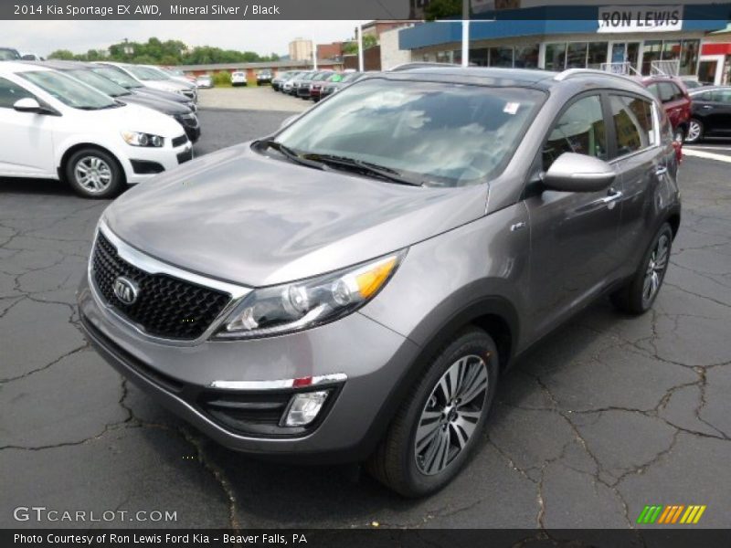 Mineral Silver / Black 2014 Kia Sportage EX AWD