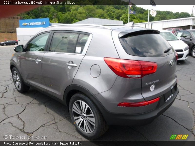 Mineral Silver / Black 2014 Kia Sportage EX AWD