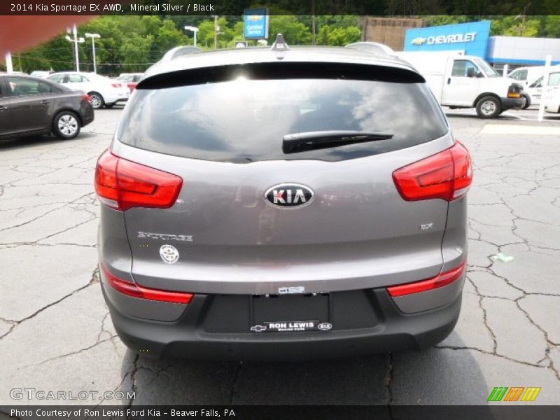 Mineral Silver / Black 2014 Kia Sportage EX AWD