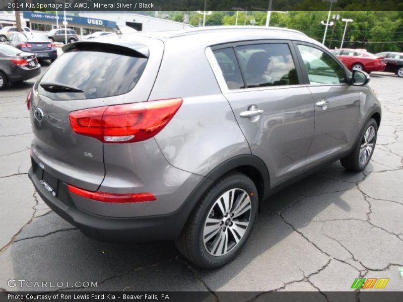 Mineral Silver / Black 2014 Kia Sportage EX AWD