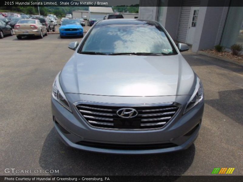 Shale Gray Metallic / Brown 2015 Hyundai Sonata Limited
