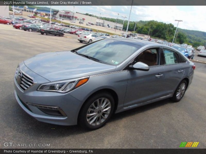 Shale Gray Metallic / Brown 2015 Hyundai Sonata Limited
