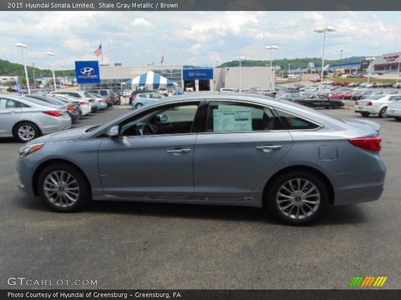Shale Gray Metallic / Brown 2015 Hyundai Sonata Limited