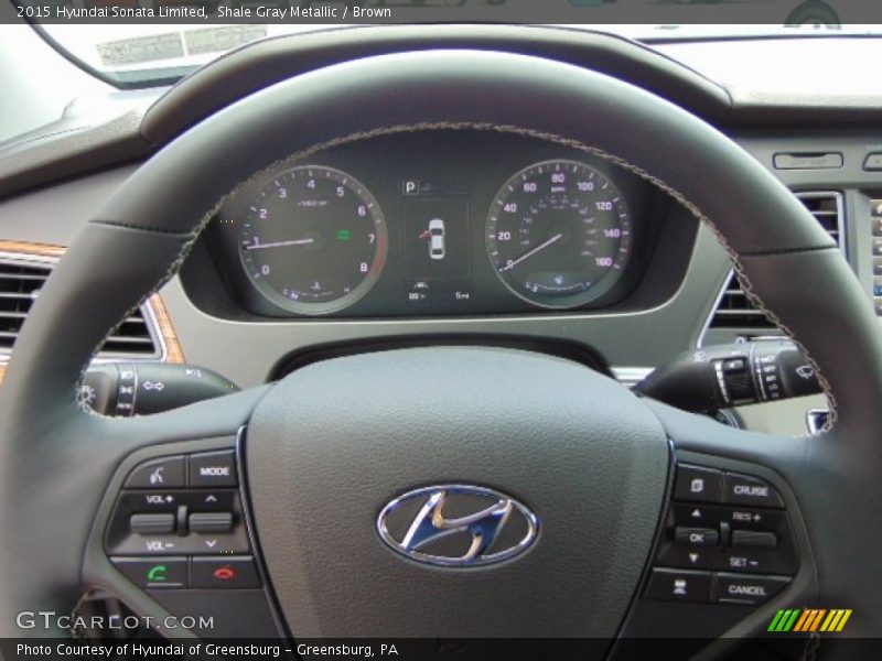 Shale Gray Metallic / Brown 2015 Hyundai Sonata Limited