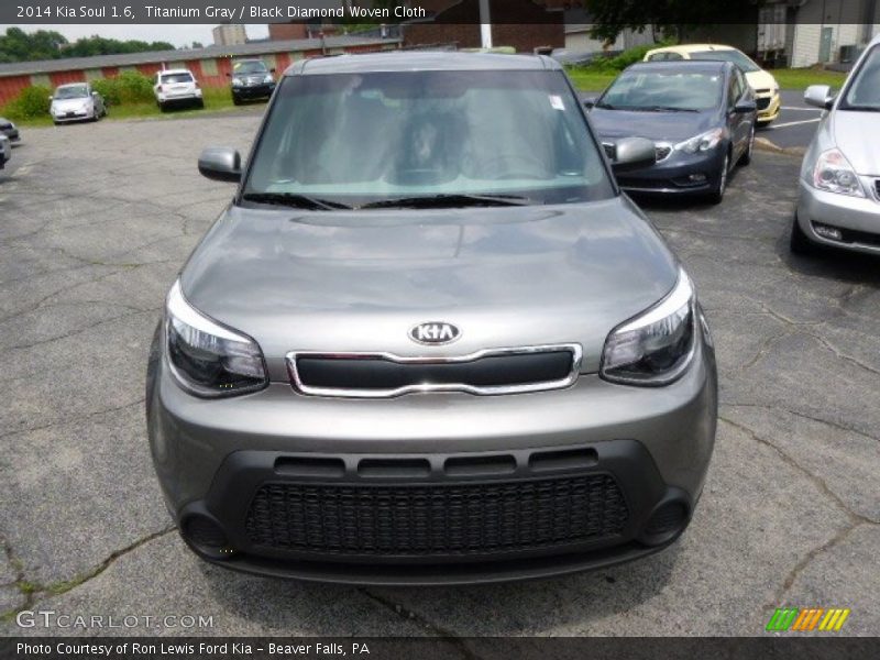 Titanium Gray / Black Diamond Woven Cloth 2014 Kia Soul 1.6