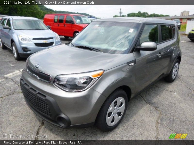 Titanium Gray / Black Diamond Woven Cloth 2014 Kia Soul 1.6