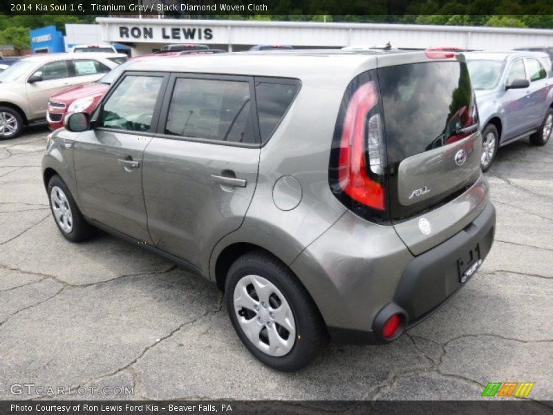 Titanium Gray / Black Diamond Woven Cloth 2014 Kia Soul 1.6