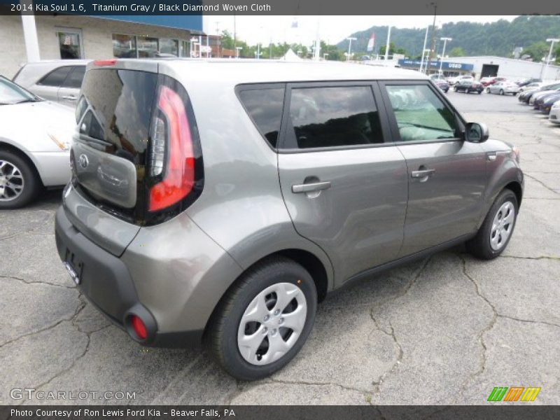 Titanium Gray / Black Diamond Woven Cloth 2014 Kia Soul 1.6