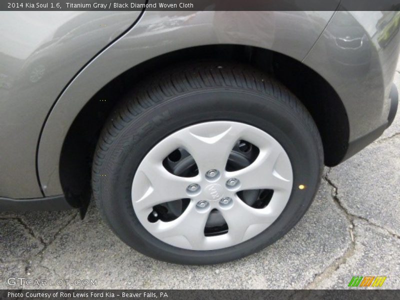 Titanium Gray / Black Diamond Woven Cloth 2014 Kia Soul 1.6