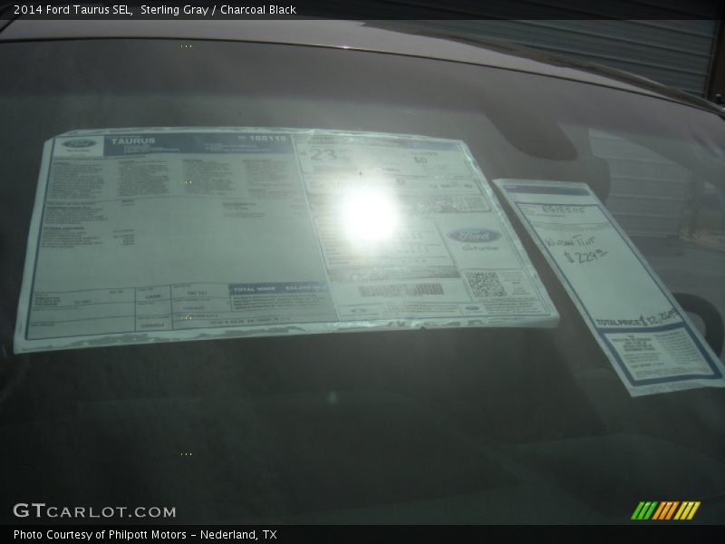Sterling Gray / Charcoal Black 2014 Ford Taurus SEL