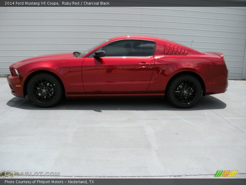 Ruby Red / Charcoal Black 2014 Ford Mustang V6 Coupe