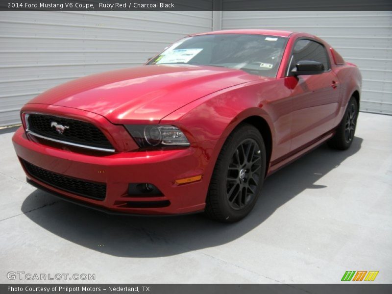 Ruby Red / Charcoal Black 2014 Ford Mustang V6 Coupe