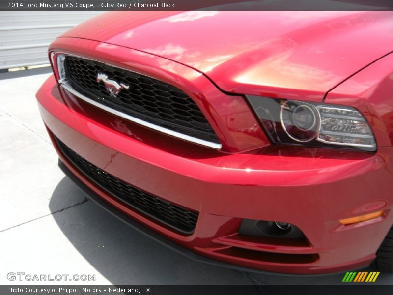 Ruby Red / Charcoal Black 2014 Ford Mustang V6 Coupe