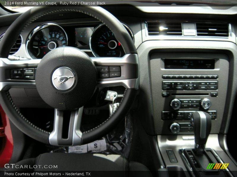 Ruby Red / Charcoal Black 2014 Ford Mustang V6 Coupe