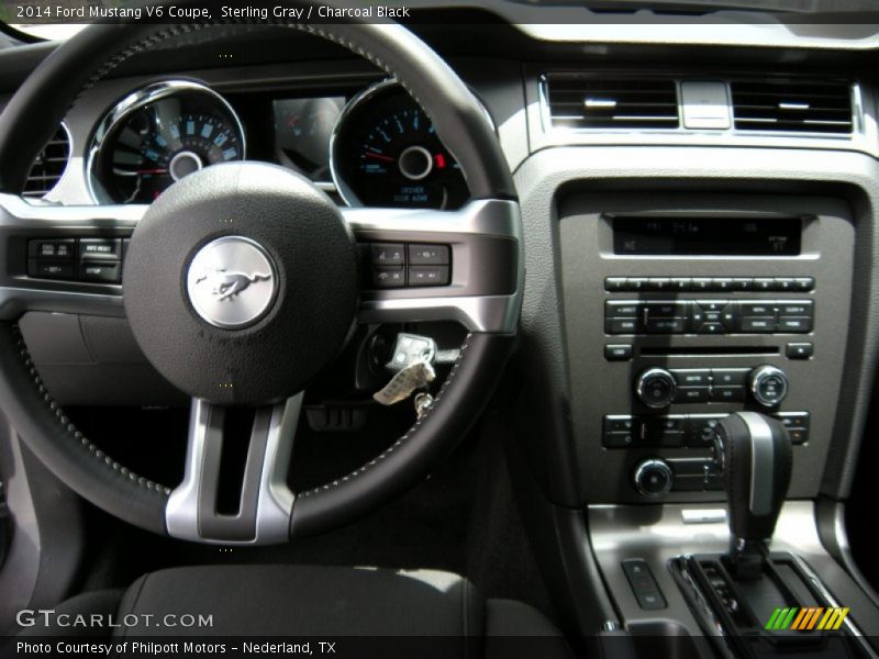 Sterling Gray / Charcoal Black 2014 Ford Mustang V6 Coupe