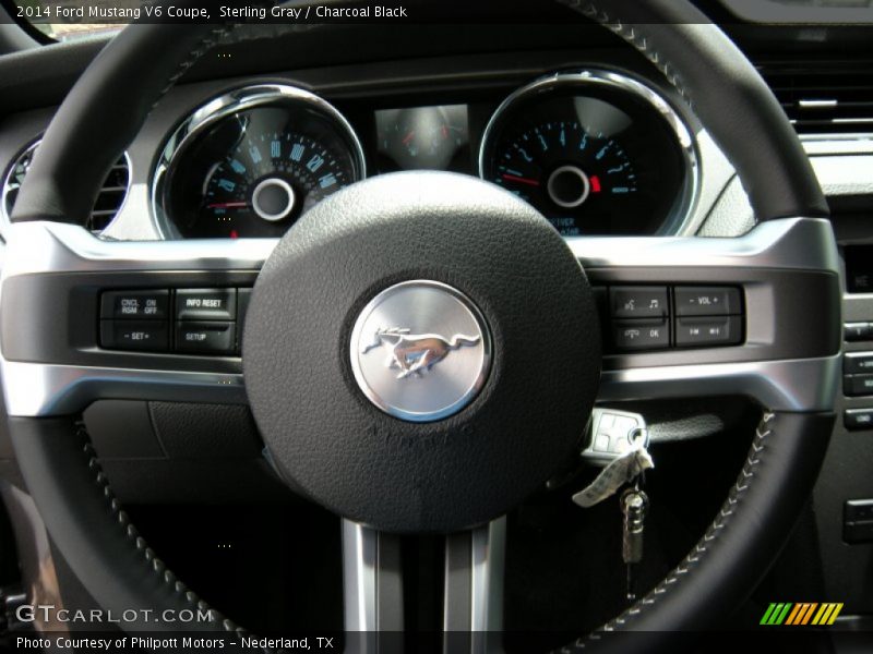 Sterling Gray / Charcoal Black 2014 Ford Mustang V6 Coupe