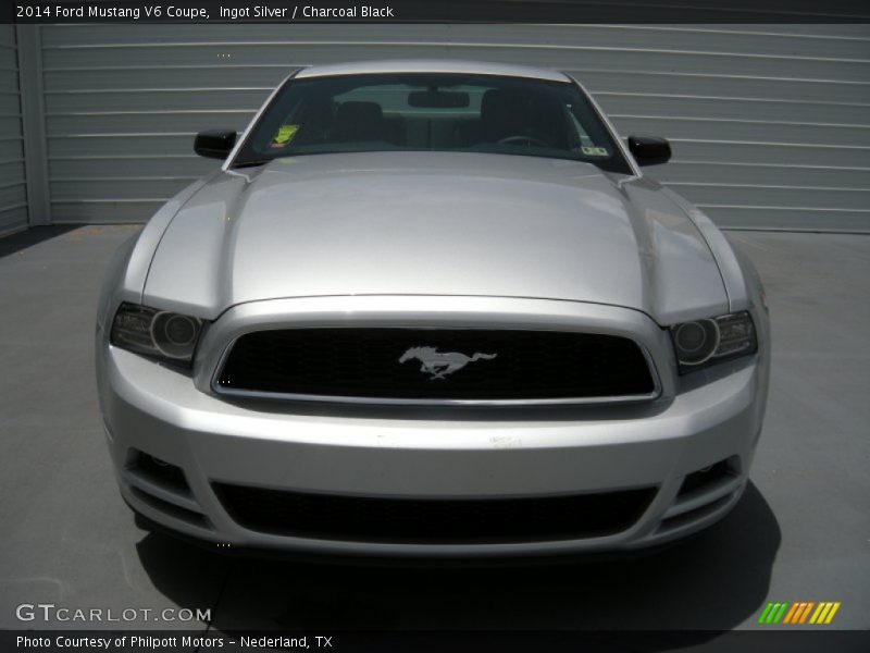 Ingot Silver / Charcoal Black 2014 Ford Mustang V6 Coupe