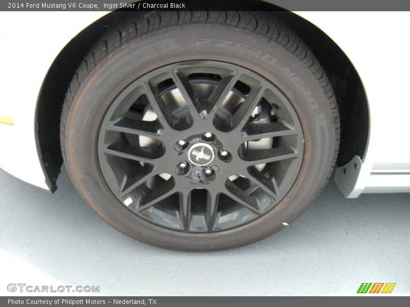 Ingot Silver / Charcoal Black 2014 Ford Mustang V6 Coupe
