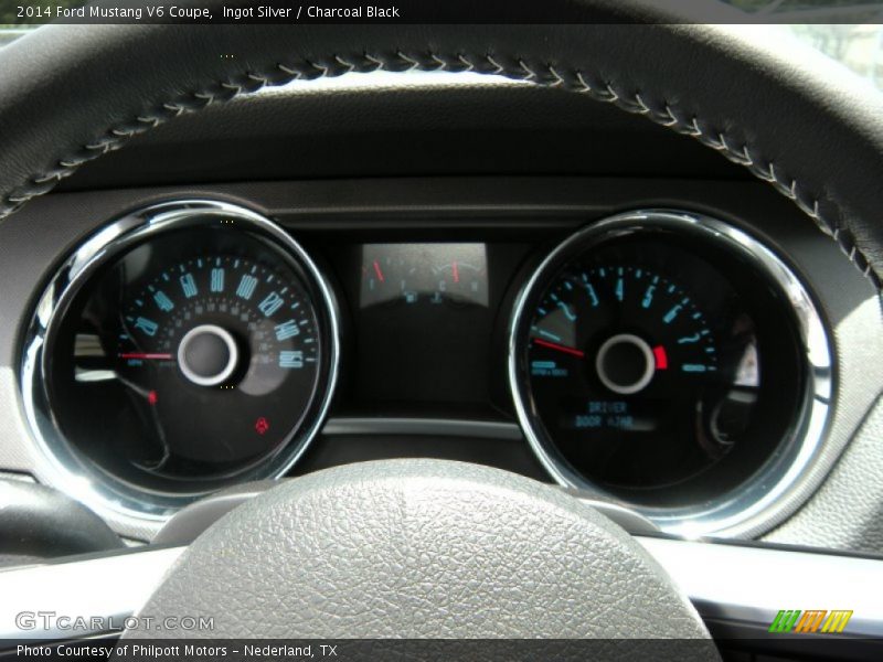 Ingot Silver / Charcoal Black 2014 Ford Mustang V6 Coupe