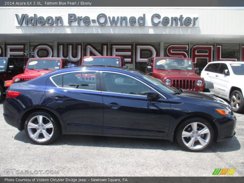 Fathom Blue Pearl / Ebony 2014 Acura ILX 2.0L