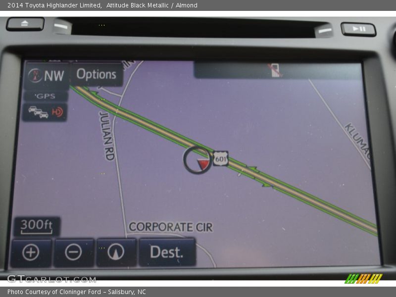 Navigation of 2014 Highlander Limited