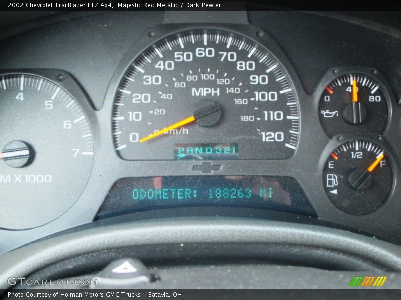 Majestic Red Metallic / Dark Pewter 2002 Chevrolet TrailBlazer LTZ 4x4