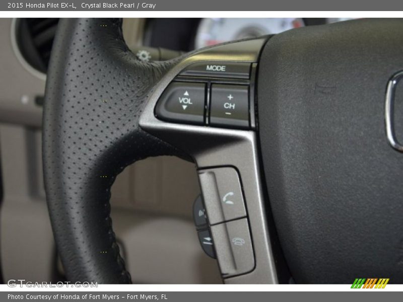 Crystal Black Pearl / Gray 2015 Honda Pilot EX-L