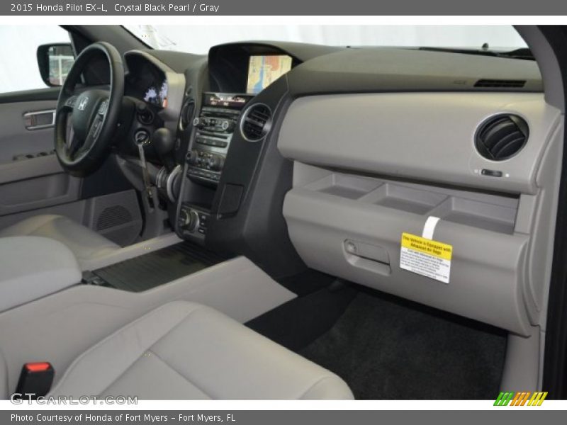 Crystal Black Pearl / Gray 2015 Honda Pilot EX-L