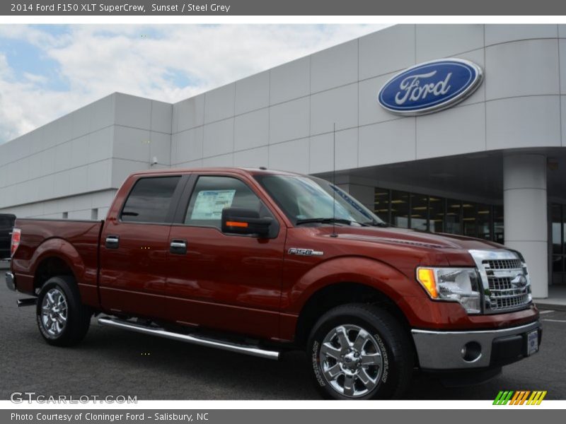 Sunset / Steel Grey 2014 Ford F150 XLT SuperCrew
