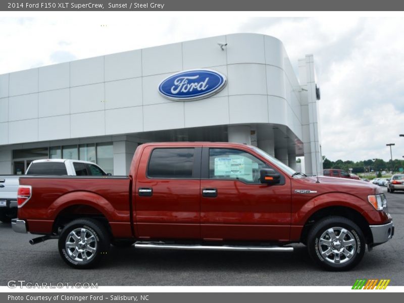 Sunset / Steel Grey 2014 Ford F150 XLT SuperCrew