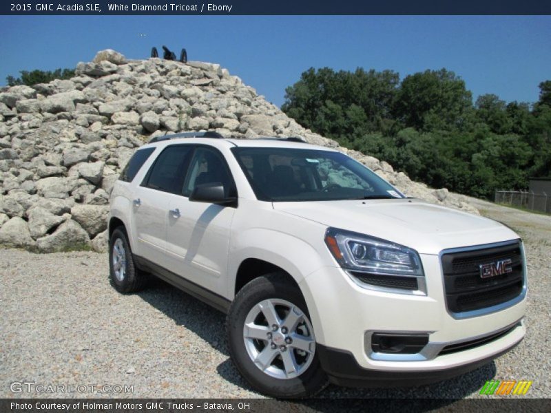 White Diamond Tricoat / Ebony 2015 GMC Acadia SLE