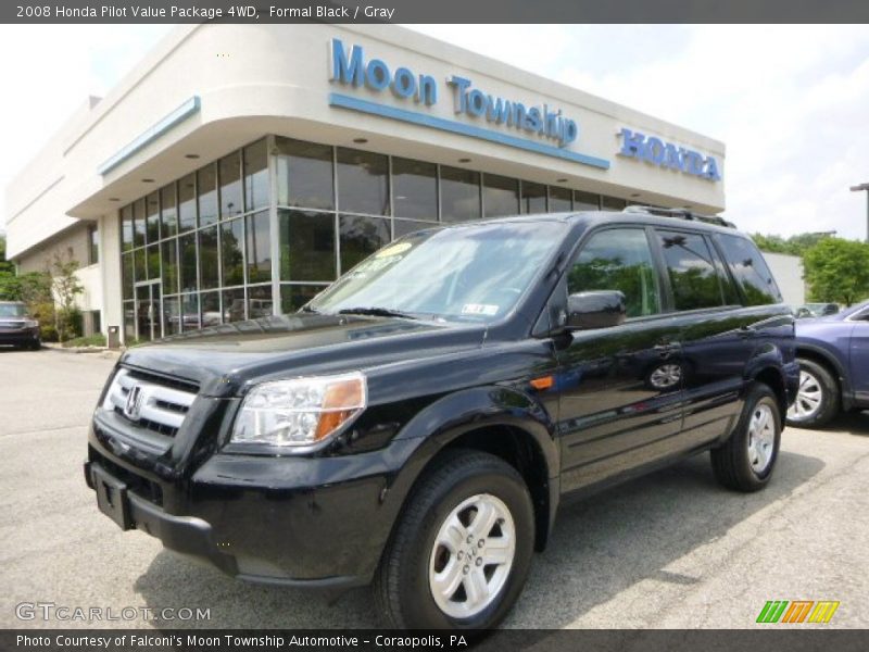 Formal Black / Gray 2008 Honda Pilot Value Package 4WD