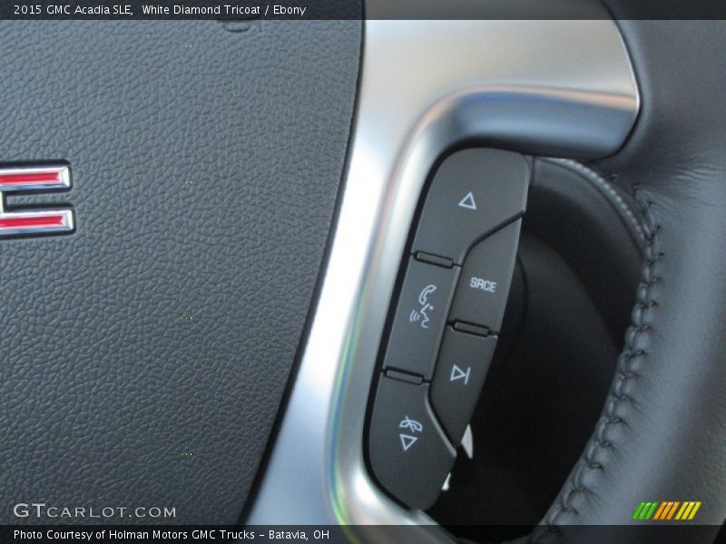 White Diamond Tricoat / Ebony 2015 GMC Acadia SLE