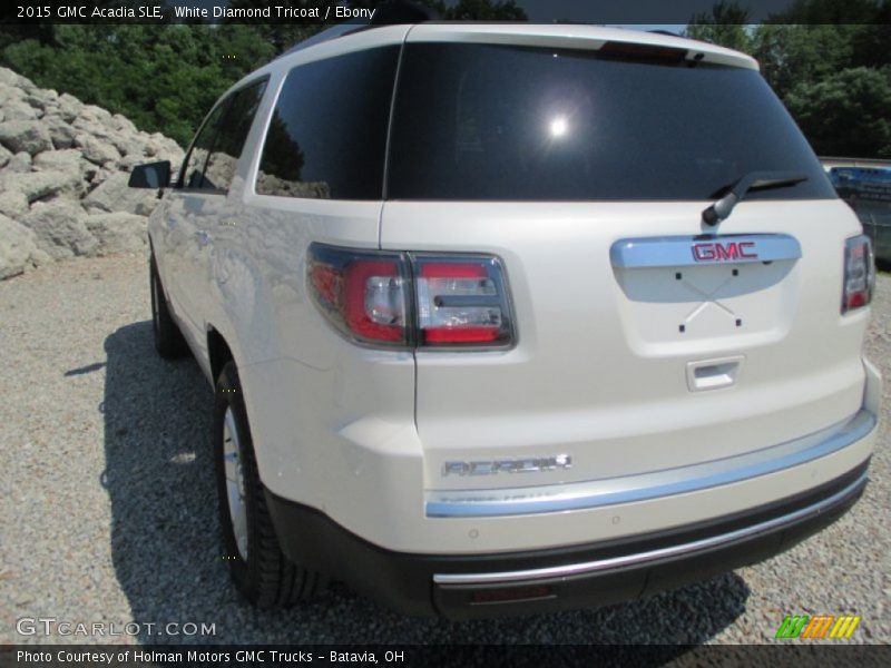 White Diamond Tricoat / Ebony 2015 GMC Acadia SLE