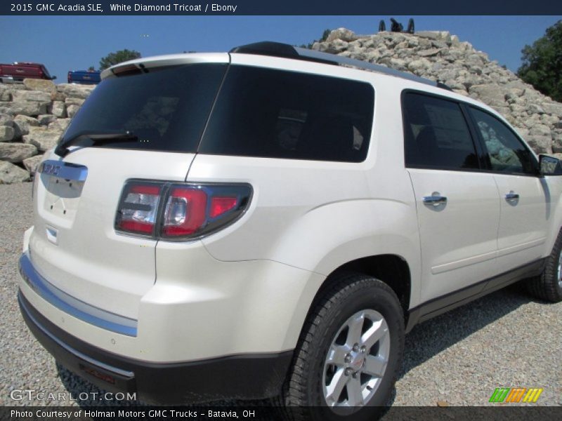 White Diamond Tricoat / Ebony 2015 GMC Acadia SLE