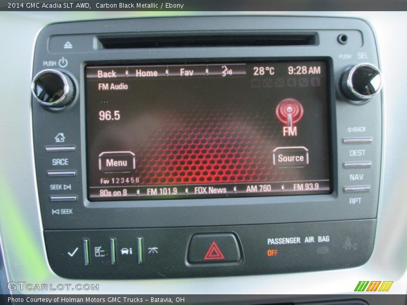 Carbon Black Metallic / Ebony 2014 GMC Acadia SLT AWD