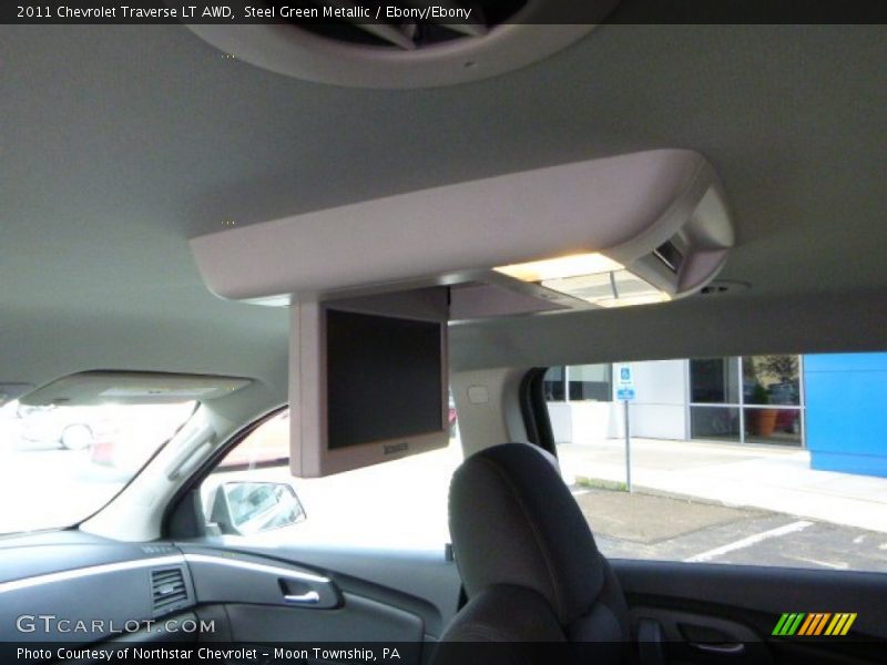 Steel Green Metallic / Ebony/Ebony 2011 Chevrolet Traverse LT AWD