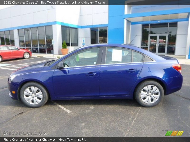 Blue Topaz Metallic / Jet Black/Medium Titanium 2012 Chevrolet Cruze LS