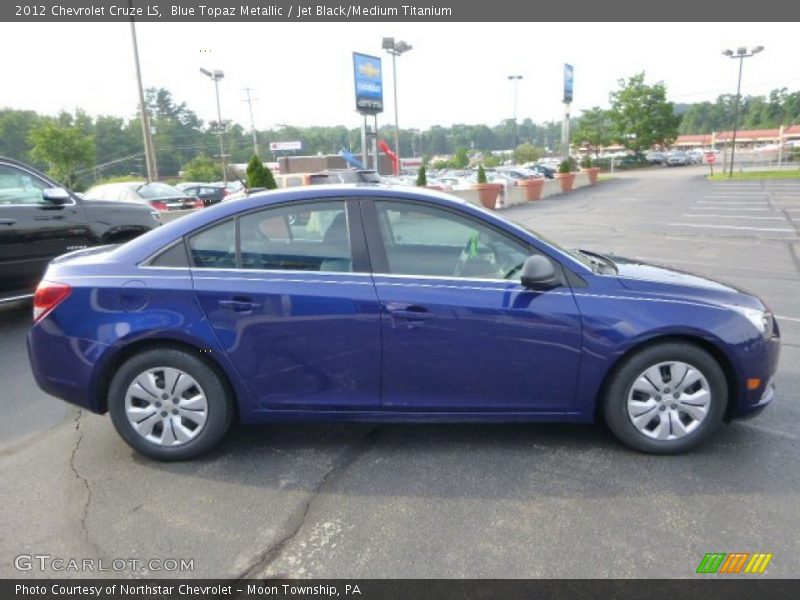 Blue Topaz Metallic / Jet Black/Medium Titanium 2012 Chevrolet Cruze LS