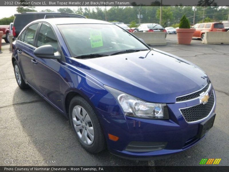 Blue Topaz Metallic / Jet Black/Medium Titanium 2012 Chevrolet Cruze LS