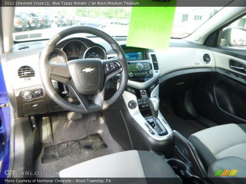 Blue Topaz Metallic / Jet Black/Medium Titanium 2012 Chevrolet Cruze LS