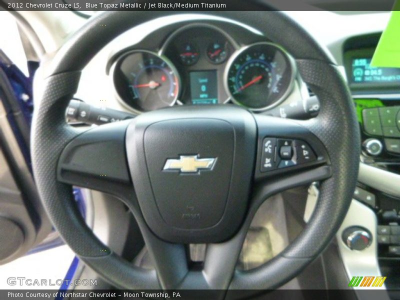 Blue Topaz Metallic / Jet Black/Medium Titanium 2012 Chevrolet Cruze LS