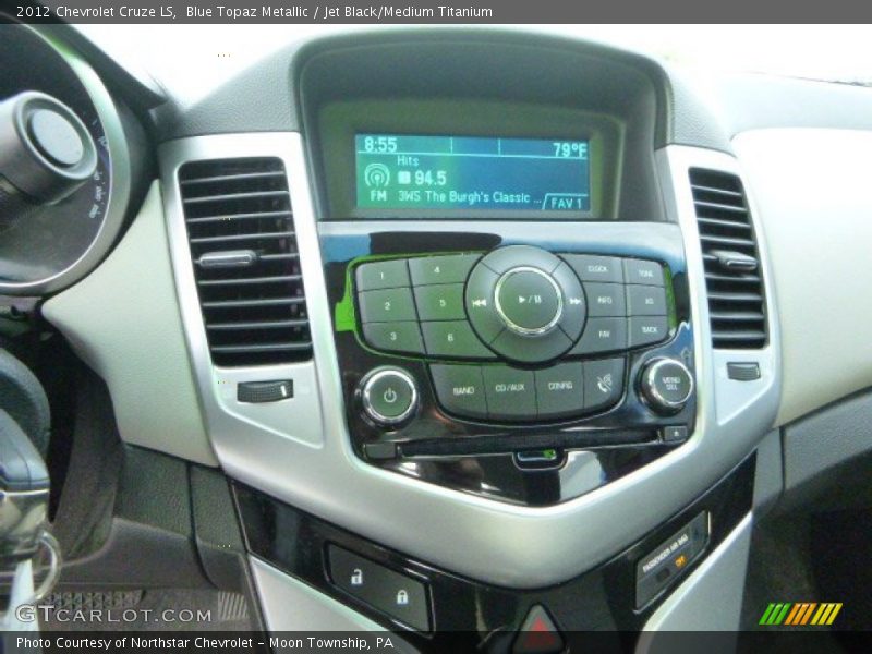 Blue Topaz Metallic / Jet Black/Medium Titanium 2012 Chevrolet Cruze LS