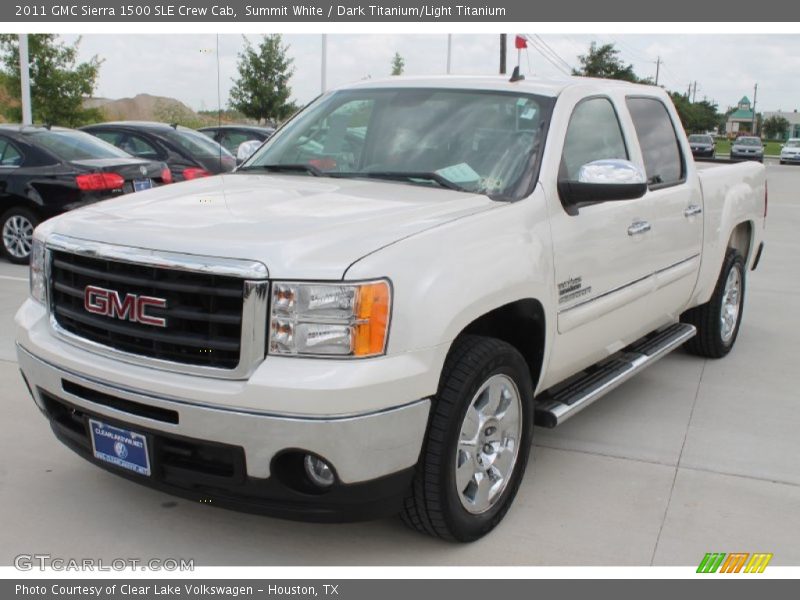 Summit White / Dark Titanium/Light Titanium 2011 GMC Sierra 1500 SLE Crew Cab